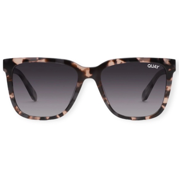 QUAY Wired Sunglasses Polarized Milky Tortoise Frame Grey Gradient Lens NWT - Picture 2 of 8